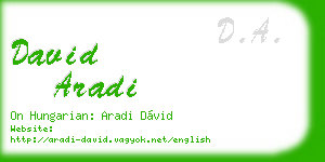 david aradi business card